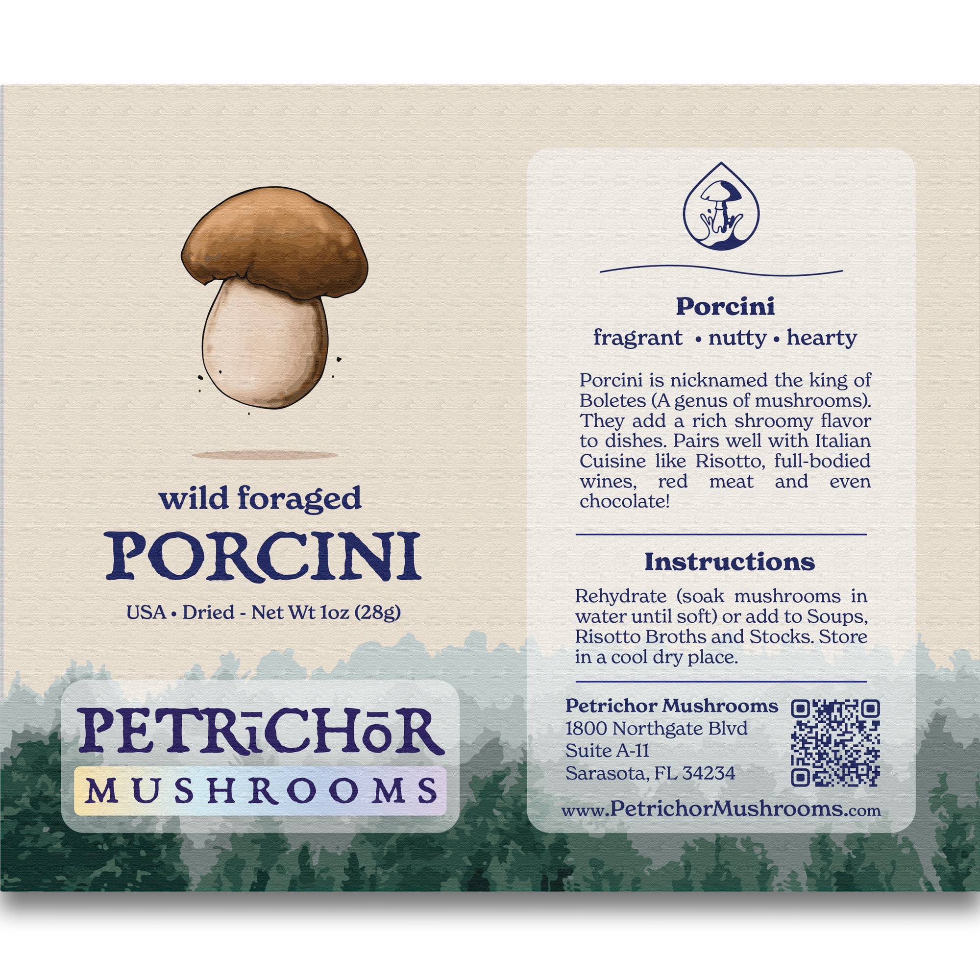 Wild Foraged Porcini Mushrooms
